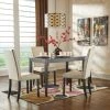 Ashley Kimonte Dining W/ Ivory Chairs Dining Room