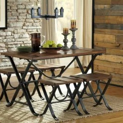Ashley Freimore Medium Brown RECT DRM Table Set (set Of 5)