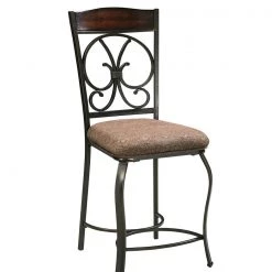 Ashley Glambrey Brown Upholstered Barstool Dining Room