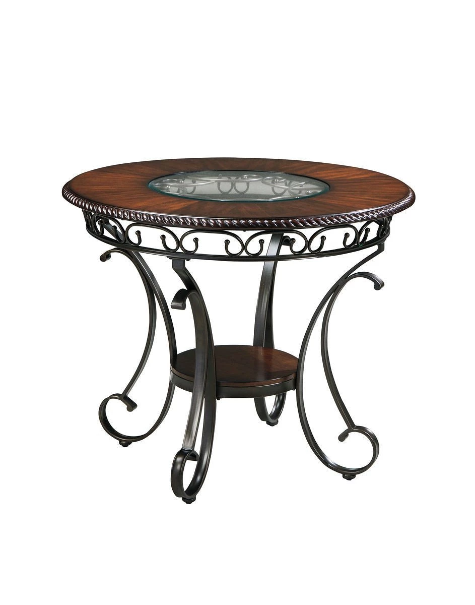 Ashley Glambrey Brown Round DRM Counter Table Dining Room 1 Ashley Glambrey Brown Round DRM Counter Table Dining Room