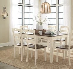 Ashley Woodanville Table & 6 Side Chairs Dining Room