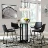 Ashley Centiar Table & 4 Barstools Black Dining Room