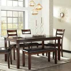 Ashley Coviar Brown Dining Room Table Set