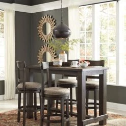 Ashley Dining Room Drewing Pub Table & 4 Barstools