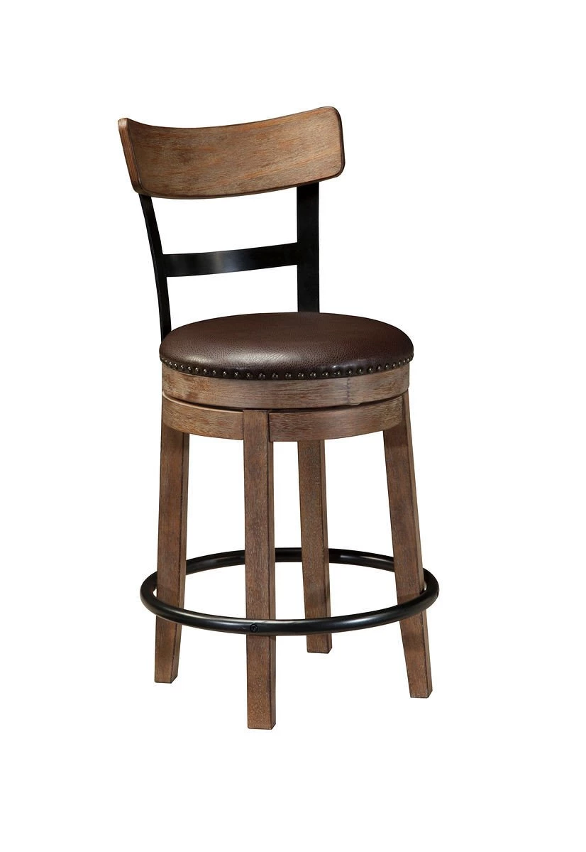Ashley Pinnadel Grayish Brown Upholstered Swivel Barstool Dining Room 1 Ashley Pinnadel Grayish Brown Upholstered Swivel Barstool Dining Room