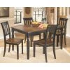 Ashley Owingsville Rectangular Table & 4 Side Chairs Dining Room