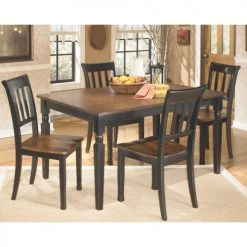 Ashley Owingsville Rectangular Table & 4 Side Chairs Dining Room