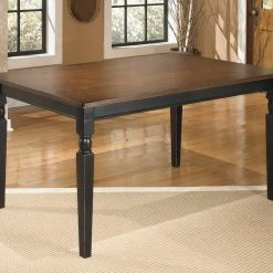 Ashley Owingsville Black/Brown Rectangular Dining Room Table