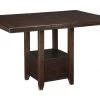 Ashley Haddigan Dark Brown Rectangle Dining Room Counter Ext Table