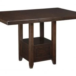 Ashley Haddigan Dark Brown Rectangle Dining Room Counter Ext Table