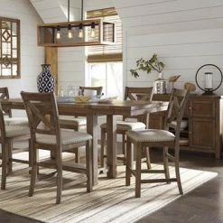 Ashley Moriville Table & 4 Bar Stools