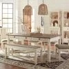 Ashley Bolanburg Dining Table, 5 Side Chairs, Bench Dining Room