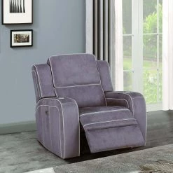 Global Living Room Catrall Gray Power Recliner