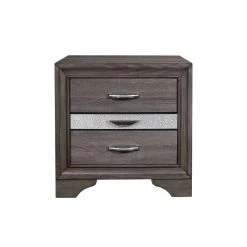 Global Seville Malamine Gray Nightstand Nightstands
