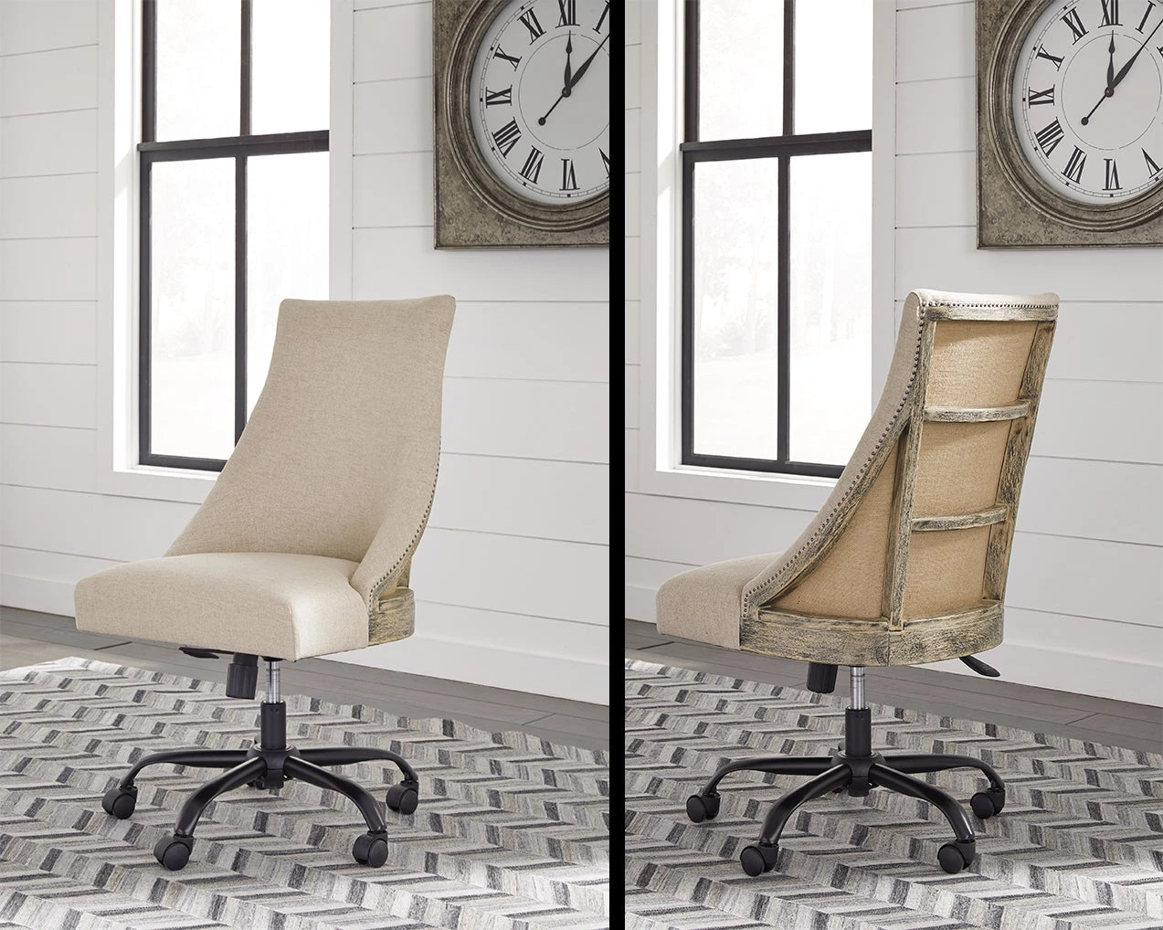 Ashley Linen Linen Home Office Swivel Chair 1 Ashley Linen Linen Home Office Swivel Chair