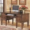 Ashley Office Hamlyn Wood, Brown Storage Leg Desk