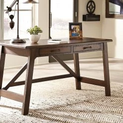 Ashley Baldridge Rustic Brown Home Office Large Leg Desk
