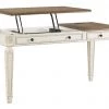 Ashley Realyn White/Brown Home Office Desk Desks