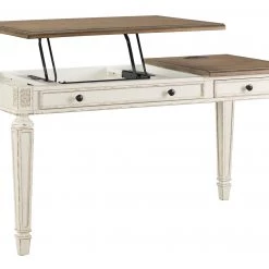 Ashley Realyn White/Brown Home Office Desk Desks