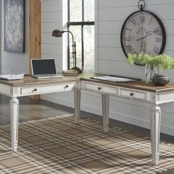 Ashley Desks Realyn Home Office Desk Return - White/Brown