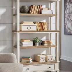 Ashley Bookcases Realyn- White/Brown Bookcase