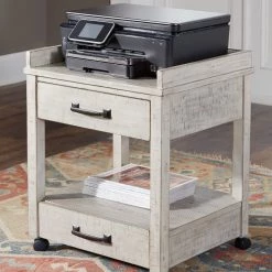 Ashley Carynhurst Whitewash Printer Stand