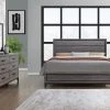 Global Bedroom Kate Grey King Bed W/ Dresser, Mirror