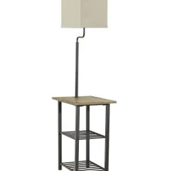 Ashley Shianne Black Metal Tray Lamp Accents