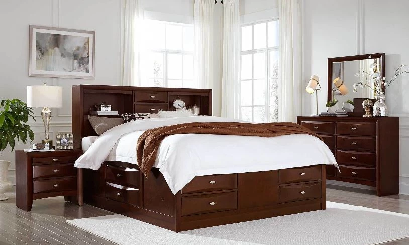 Ashley Linda New Merlot King Bedroom Set King Beds 1 Ashley Linda New Merlot King Bedroom Set King Beds
