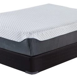 Ashley 12 Inch Chime Elite White/Blue Twin Mattress Bed Accessories