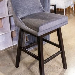 Ashley Dining Room Tallenger Upholsteredolestered Swivel Barstool Dark Gray