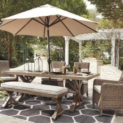 Ashley Beachcroft Outdoor Dining Set W/ 4 Side Chairs And 2 Arm Chairs