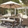 Ashley Beachcroft Outdoor Dining Set W/ 4 Side Chairs