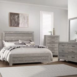 Home Elegance Corbin Gray Nightstand Bedroom