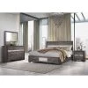 Global Beds Seville Malamine Gray Queen Bed
