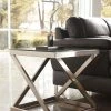 Ashley Coylin Brushed Nickel Finish Square End Table Living Room