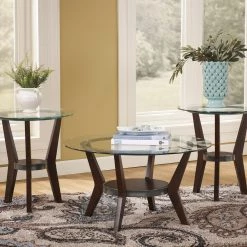 Ashley Fantell Dark Brown Occasional Table Set (set Of 3)
