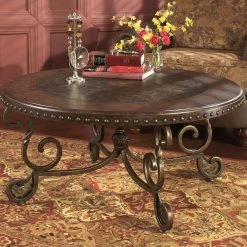 Ashley Rafferty Dark Brown Round Cocktail Table