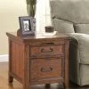 Ashley Living Room Woodboro Dark Brown Finish Media End Table