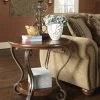 Ashley Living Room Nestor Medium Brown Round End Table