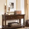 Ashley Porter Rustic Brown Console Sofa Table Living Room