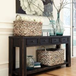 Ashley Living Room Gavelston Black Sofa Table