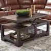 Ashley Living Room Rogness Rustic Brown Lift Top Cocktail Table