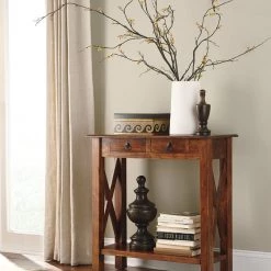 Ashley Abbonto Warm Brown Console Sofa Table Living Room