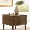 Ashley Kisper Dark Brown Square End Table Living Room