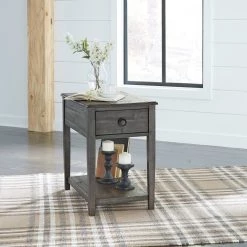 Ashley Borlofiel- Dark Rectangular End Table Dark Gray