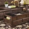 Ashley Living Room Gately Medium Brown Lift Top Cocktail Table