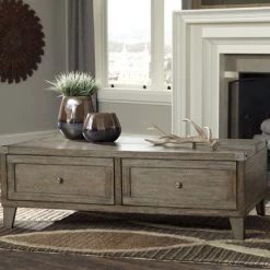 Ashley Chazney- Rustic Brown Lift Top Cocktail Table