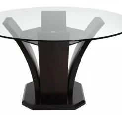 Home Elegance Dining Room Daisy Espresso 54" Round Dining Table