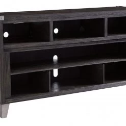 Ashley Todoe Gray Large TV Stand With Fireplace Option